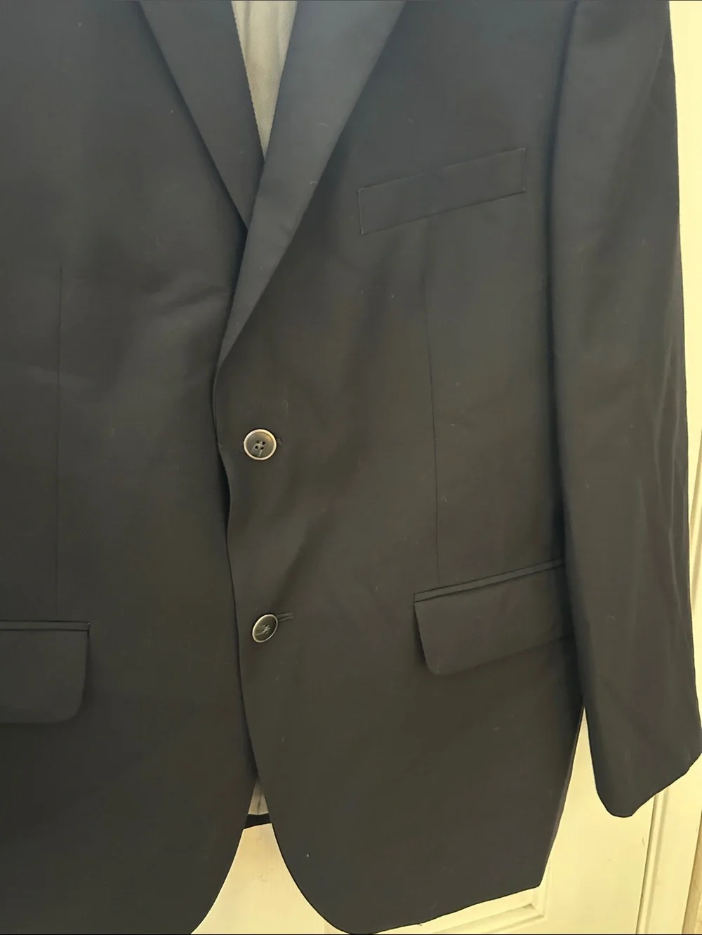Pronto Uomo 46R Black Wool Blend Sport Coat Blazer 85% Wool Classic Two Button